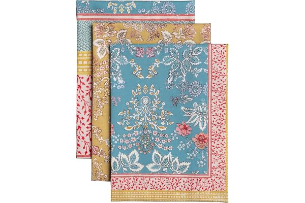 Maison d' Hermine Kitchen Towels Set of 3 100% Cotton 27.50" x 20" Reusable Cloth Tea Dish Towels Absorbent with Hanging Loop