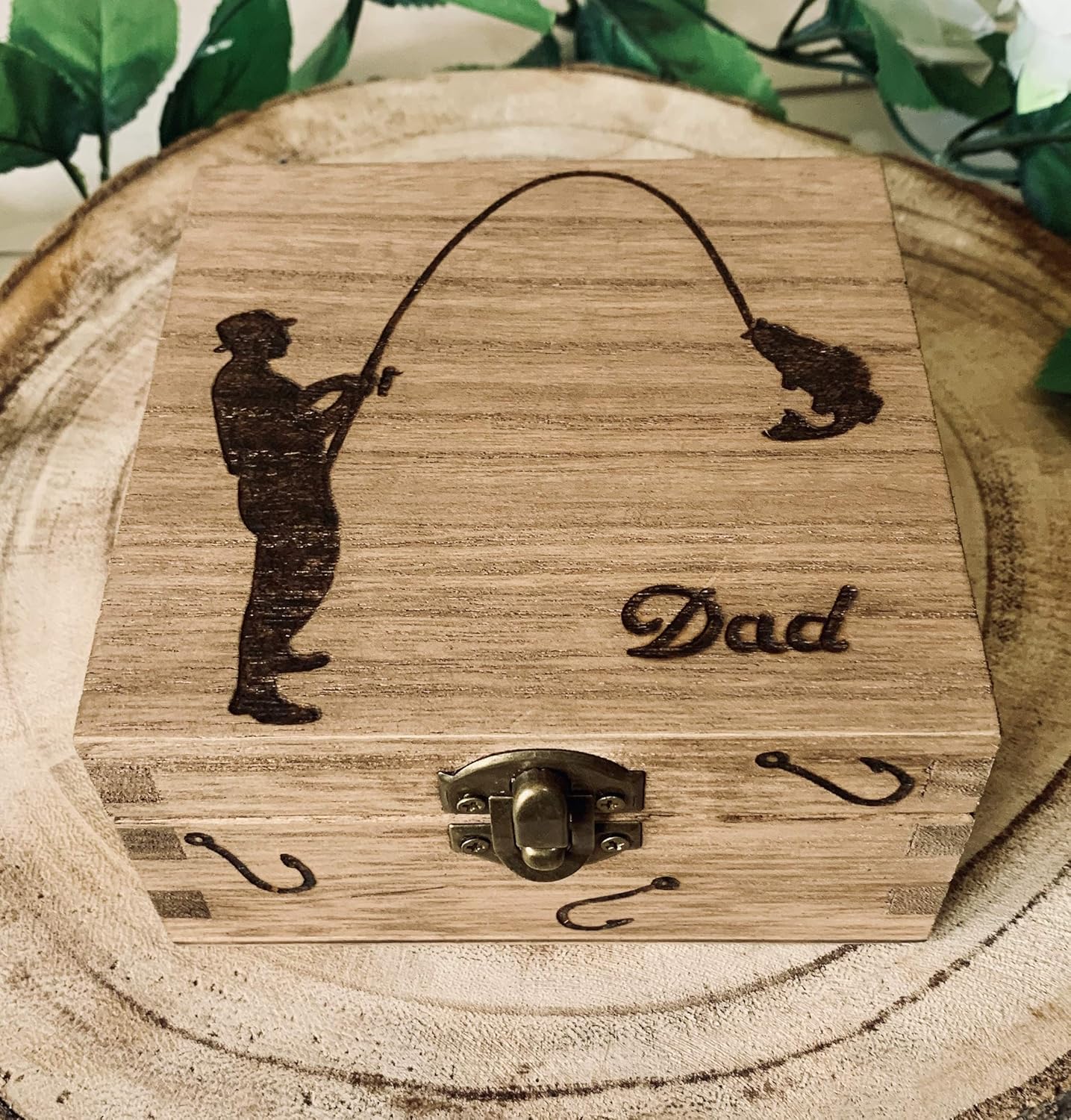 Custom Engraved Fishing Gift Box Tackle Box Dad Grandad Brother