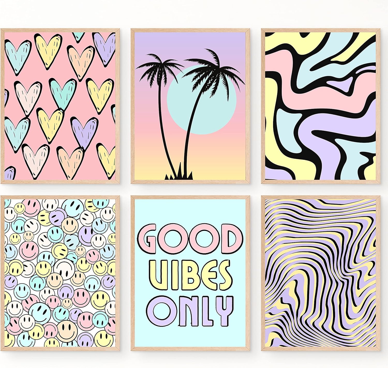 Wall Décor - JUJU'S VIBES Y2K Room Decor Aesthetic Posters, Cool and Trendy Coconut Girl Aesthetic Room Decor, Cute Pictures for Bedroom Decor, Teen Girl Aesthetic Preppy Pictures for Wall, 2000s Room Wall Decor for Teen Girl, Student College Girls, Dorm, Apartment, Ticktok, Pinterest 8x10 UNFRAMED