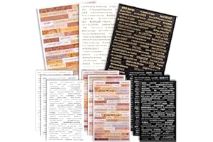Juome 12 Sheet Quote Stickers for Journaling, Scrapbook Stickers for Scrapbooking Supplies, Words Phrases Stickers for Journaling Supplies Junk Journal Aesthetic Stickers