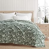 Martha Stewart - Blanket, Incredibly Soft Throw Blanket for Couch or Bed, Printed Plush & Oversized Bedding (Nordic Forest Green, 60" x 70")