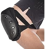 Sports Knee Pads with Long Adjustable Straps.Protective Black Pads help prevent Injuries from sports like Skateboarding, Skating, Rollerblading, Hoverboards, Extreme Sports & Biking