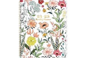 YOUTHAMAZING 2024-2025 Monthly Planner/Calendar - Jul 2024 - Dec 2025, 18 Monthly Planner 2024-2025, 9’’ x 11'', Academic Planner with Tabs, 2-sided Pockets, Twin-wire Biding, Holidays, Notes Pages, Julian Dates