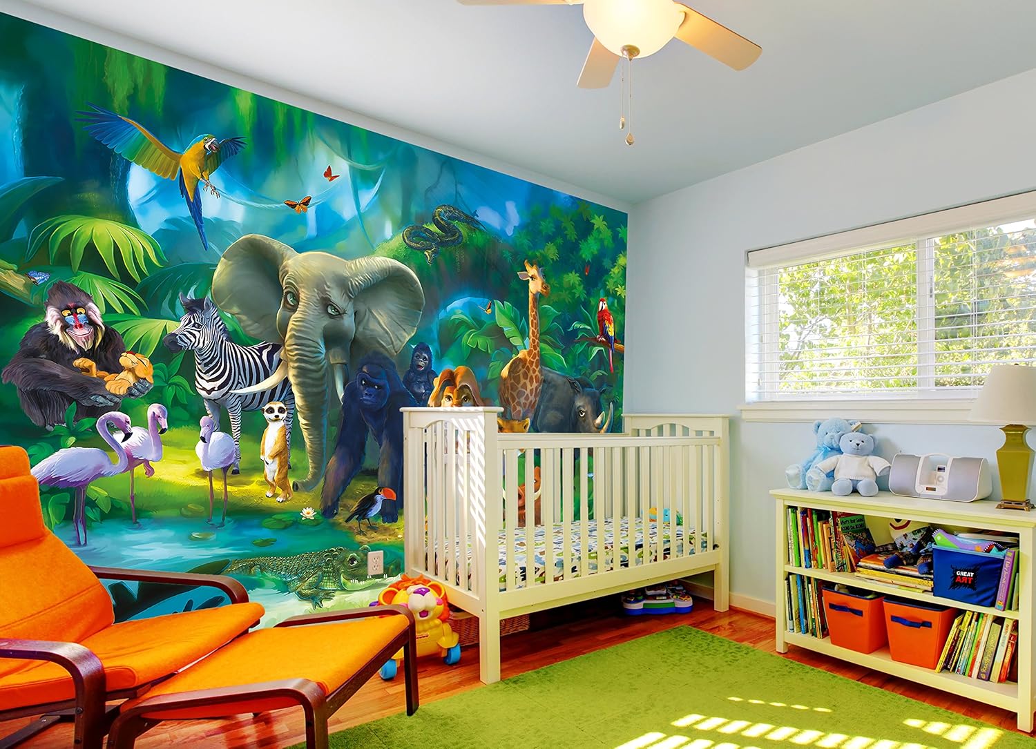 Обои для девочки в комнату джунгли купить Москва