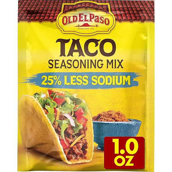 OLD EL PASO TACO SEASONING, 25% LESS SODIUM,...
