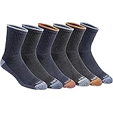 Dickies Men's Dri-Tech Mid-Crew Comfort Length Moisture Control Socks (6, 12 Pairs)