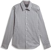 Ted Baker Men's Long Sleeve Button Down Shirt - Regular Fit Woven Casual Dress Shirt