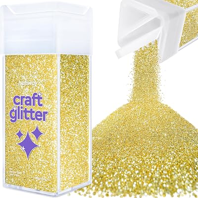 Hemway Glitter Shaker Sand Gold 130g Microfine for Resin Craft Jewellery
