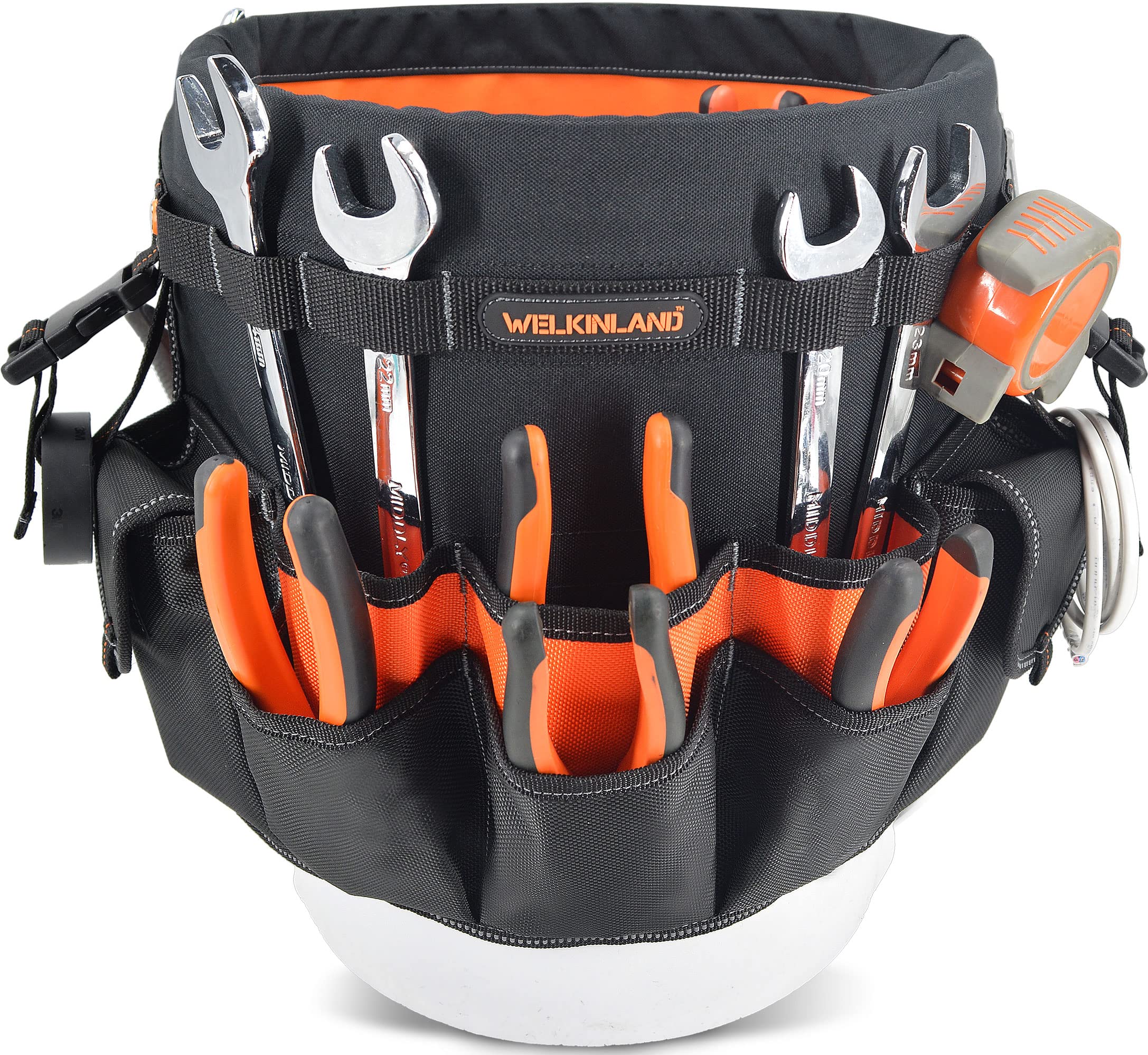 WELKINLAND 5 Gallon Bucket Tool Organizer - Holder & Liner in One, Tool Bucket Bag, Organizer for Garage, Workshop, Home