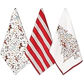 Folkulture Holiday Kitchen Towels Set of 3, 20x26, Cotton, Holiday Ballet