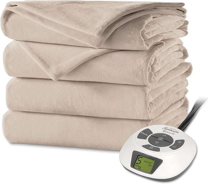 Sunbeam Velvet Plush Heated Blanket, ChoiceTouch Controller