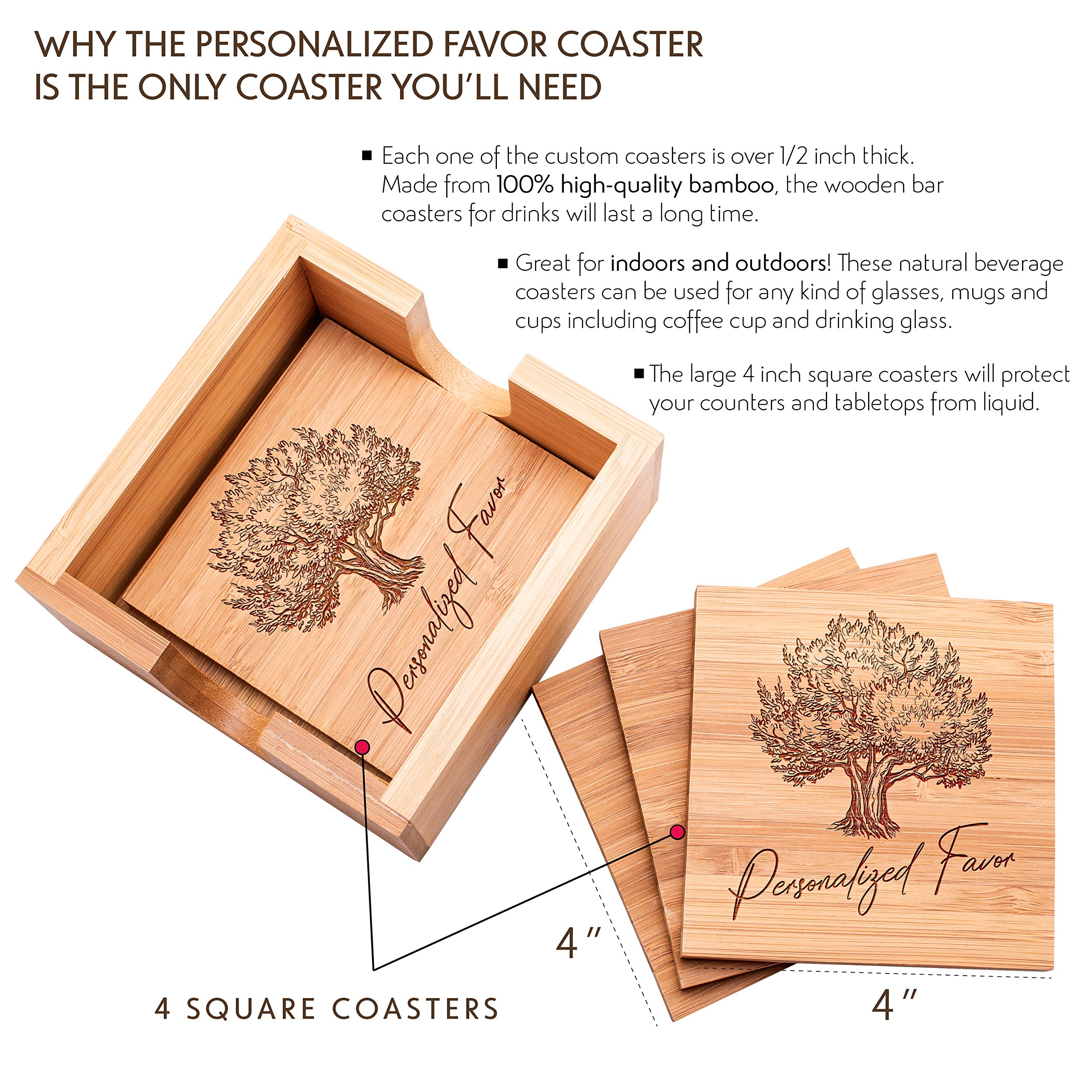 Personalized Gifts Wooden Coaster