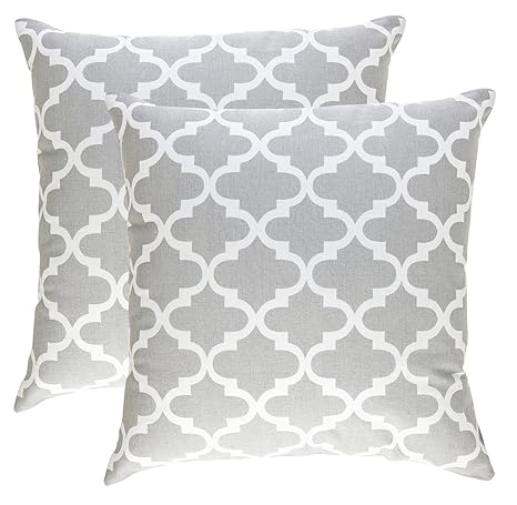 Buy Treewool Cotton Canvas Trellis Accent Decorative Throw Pillow