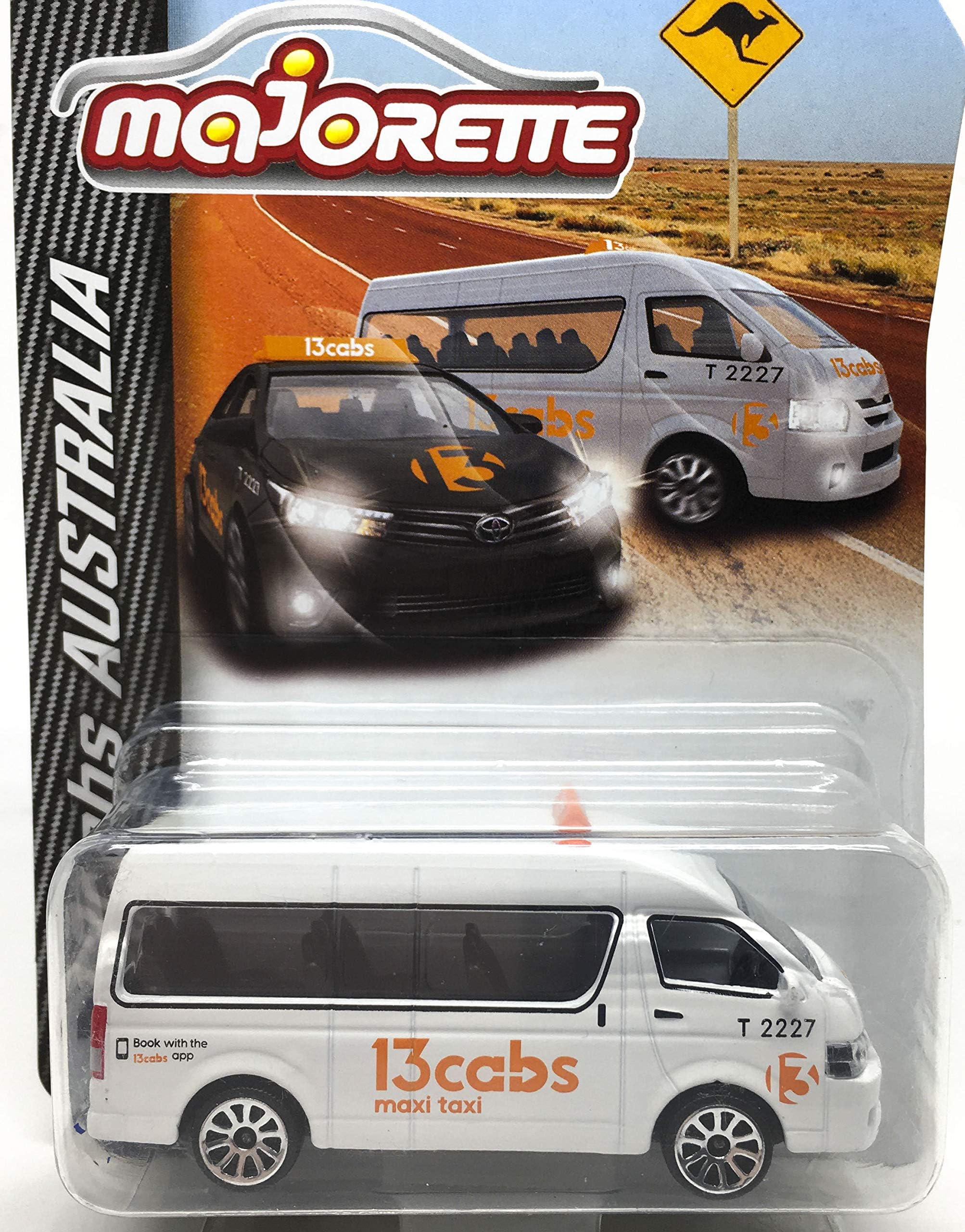 Toyota Corolla Hiace White Australia Taxi 13 Cabs 1/64 Diecast Car Scale Model - Real Scale 1/69 (3 inches) MJ Ref# 216C - Wheel 5U - Free Display Box
