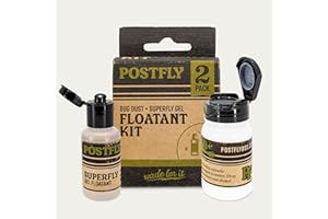 Postfly Fly Floatant Kit | Make Any Fly Float | Dry Shake and Gel | 2 Pack | Made in USA