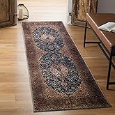 Keen Home Design 30"x84" Rug - Machine Washable Runner Rug with Non-Slip Backing, Ideal for Hallway, Entryway, Kitchen, Laundry Room - Vintage, Easy Clean, Durable, Low Pile Rug - (2'6" x 7')