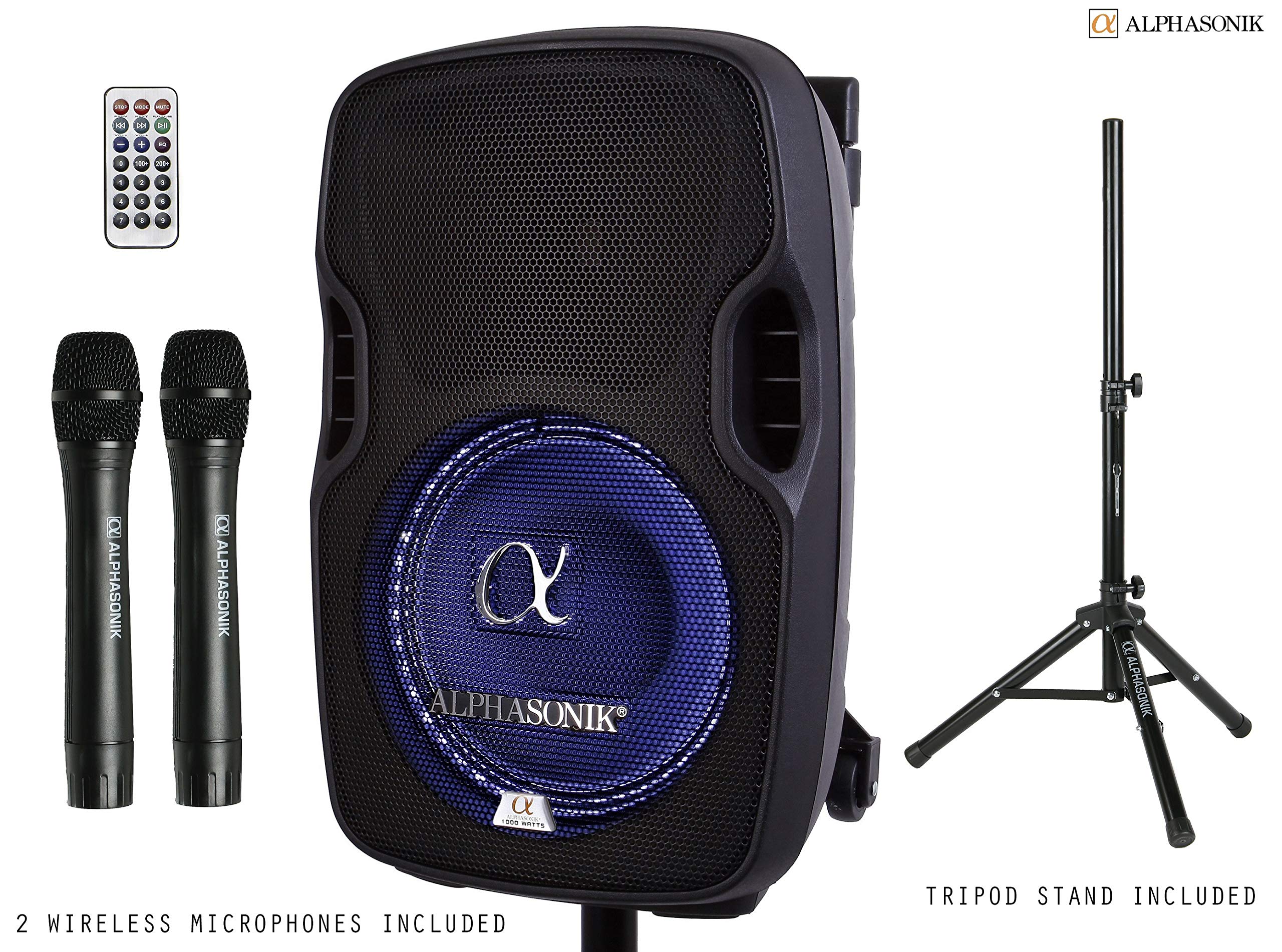 Buy Alphasonik 8" Portable Rechargeable Battery Powered 800W Pro DJ