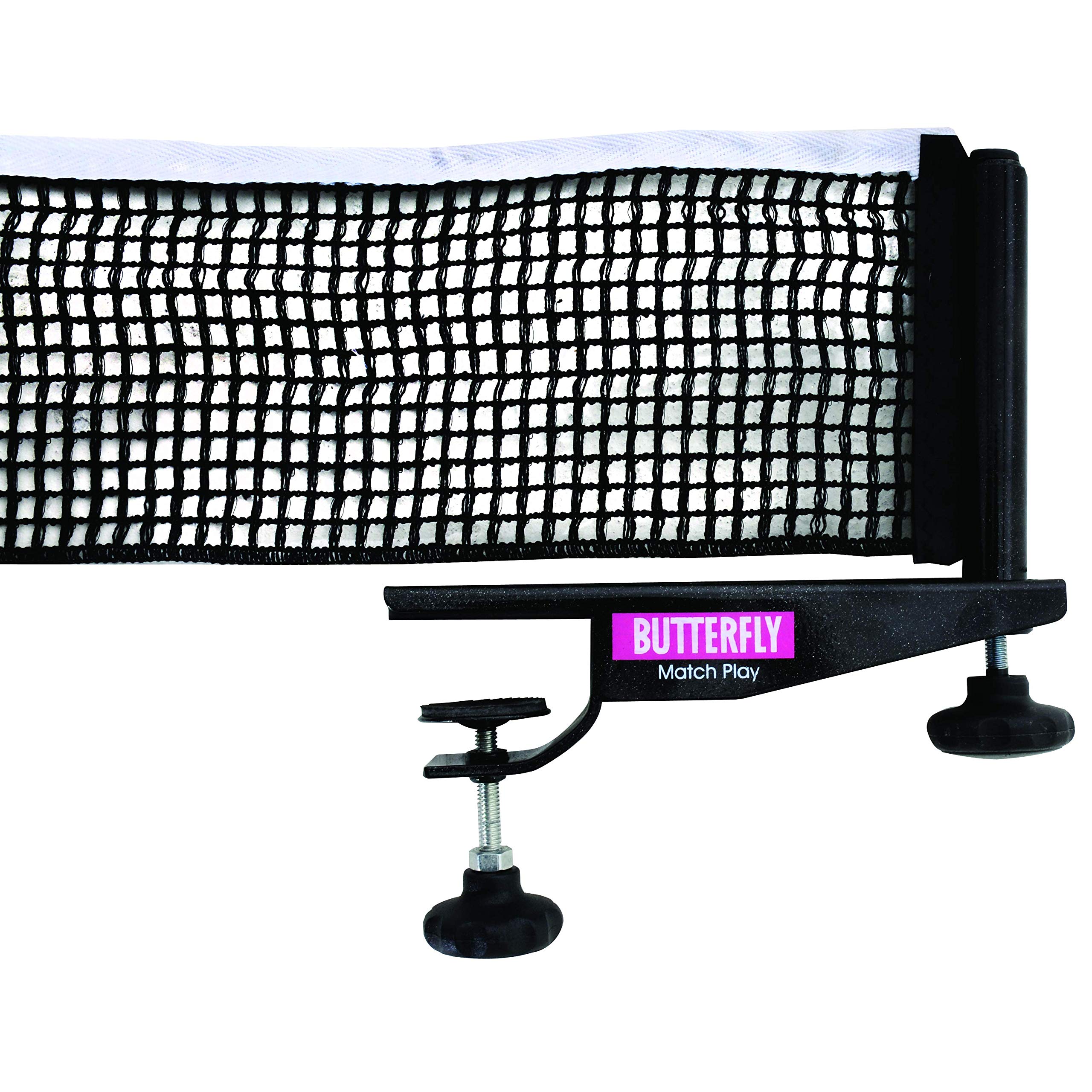 Butterfly Matchplay Table Tennis Net & Post Set - 11308, Black