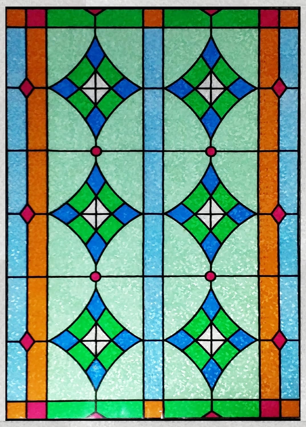 Amazon.com: Stained Glass Window Film Door Window Privacy Film Non