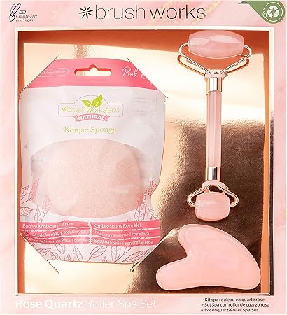 rose quartz roller spa set