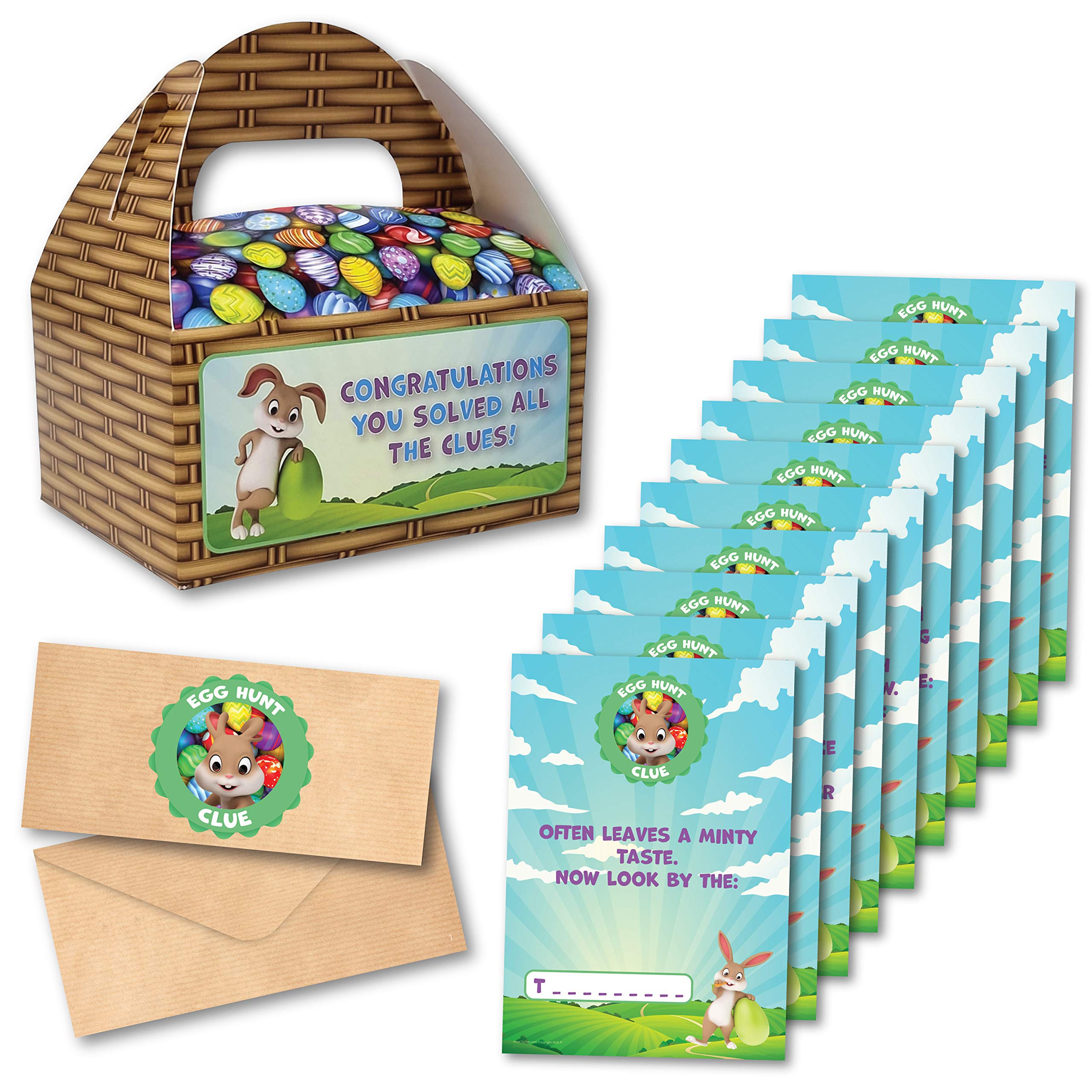 INDOOR EASTER EGG HUNT – Easter Party Game with friends, children, family and kids, over the Easter Holidays or ideal Easter Decoration Accessories ,add chocolate Easter eggs for ultimate Egg Hunt