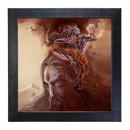 Sehaz Artworks Shiv Tandav Wall Photo Painting (Vinyl, 30 cm x 30 cm x 3 cm, Black, SZA-Shiv_Tandav_002)