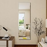 YUNSHANGGE Wall Mirror Full Length, 57X18 Full Length Hanging,Beveled Mirror Frameless,Bedroom, Wardrobe, Door (57X18Inch)