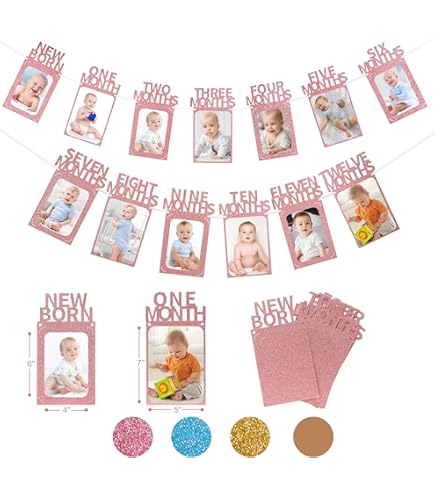 Big Dot Of Happiness 1st Birthday Hello Rainbow Photo Banner - Boho DIY Monthly Picture Display - View #5