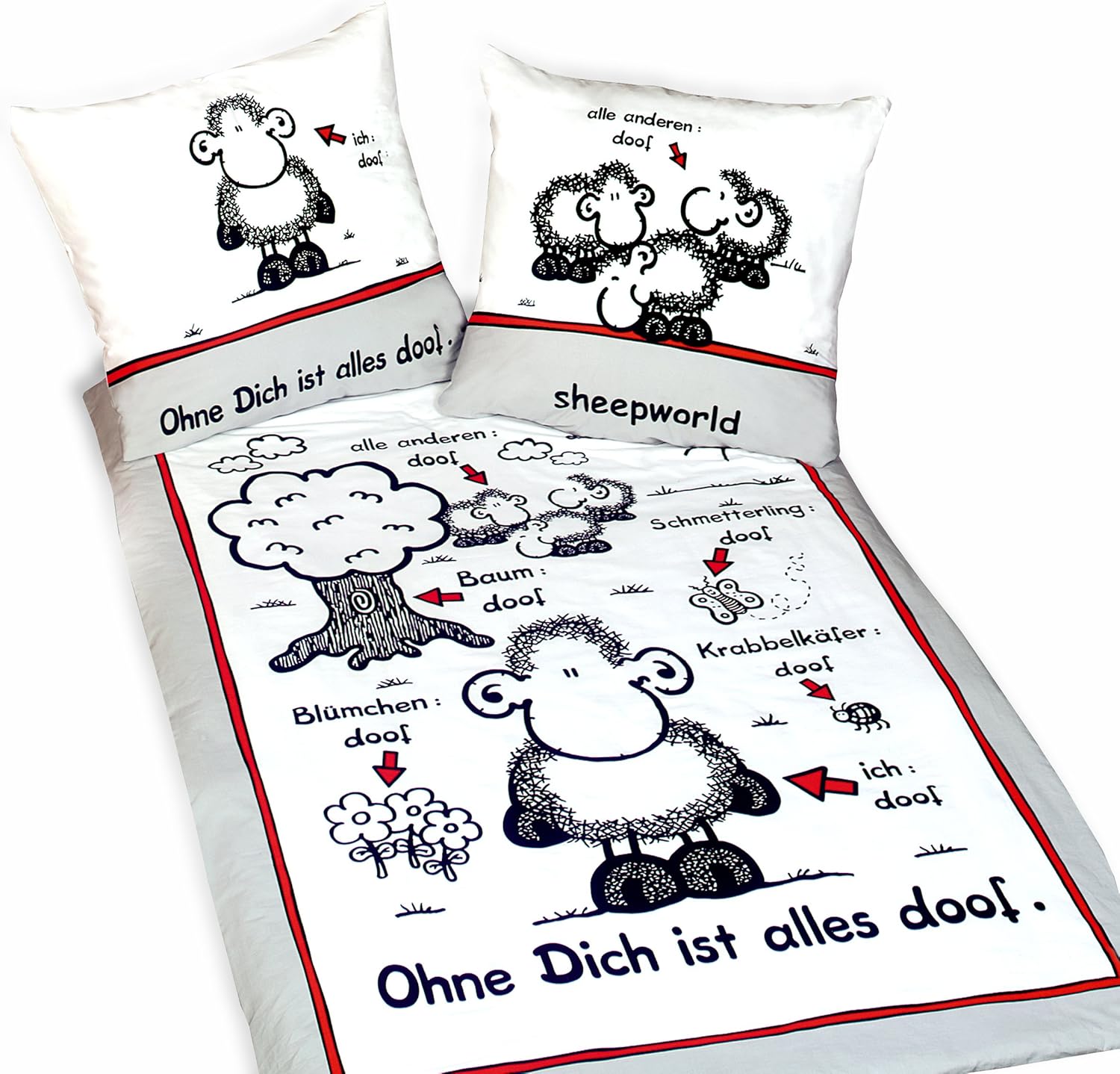 Ohne Dich Ist Alles Doof Bettwäsche Sheepworld Bettwäsche Ohne Dich ist alles doof: Amazon.de: Küche & Haushalt
