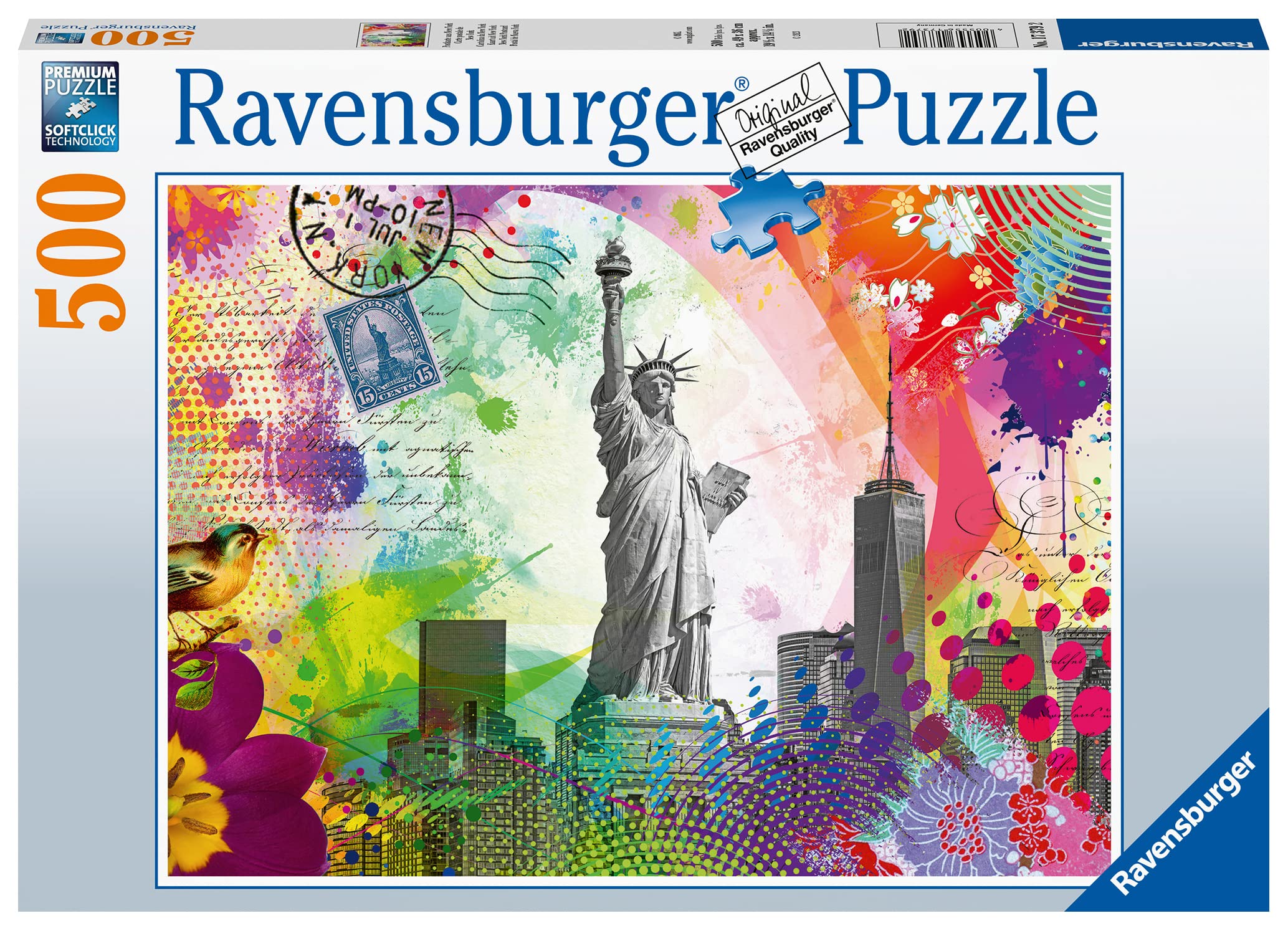 Ravensburger New York City Postcard 500 Piece Jigsaw Puzzle for Adults and Kids Age 10 Years Up