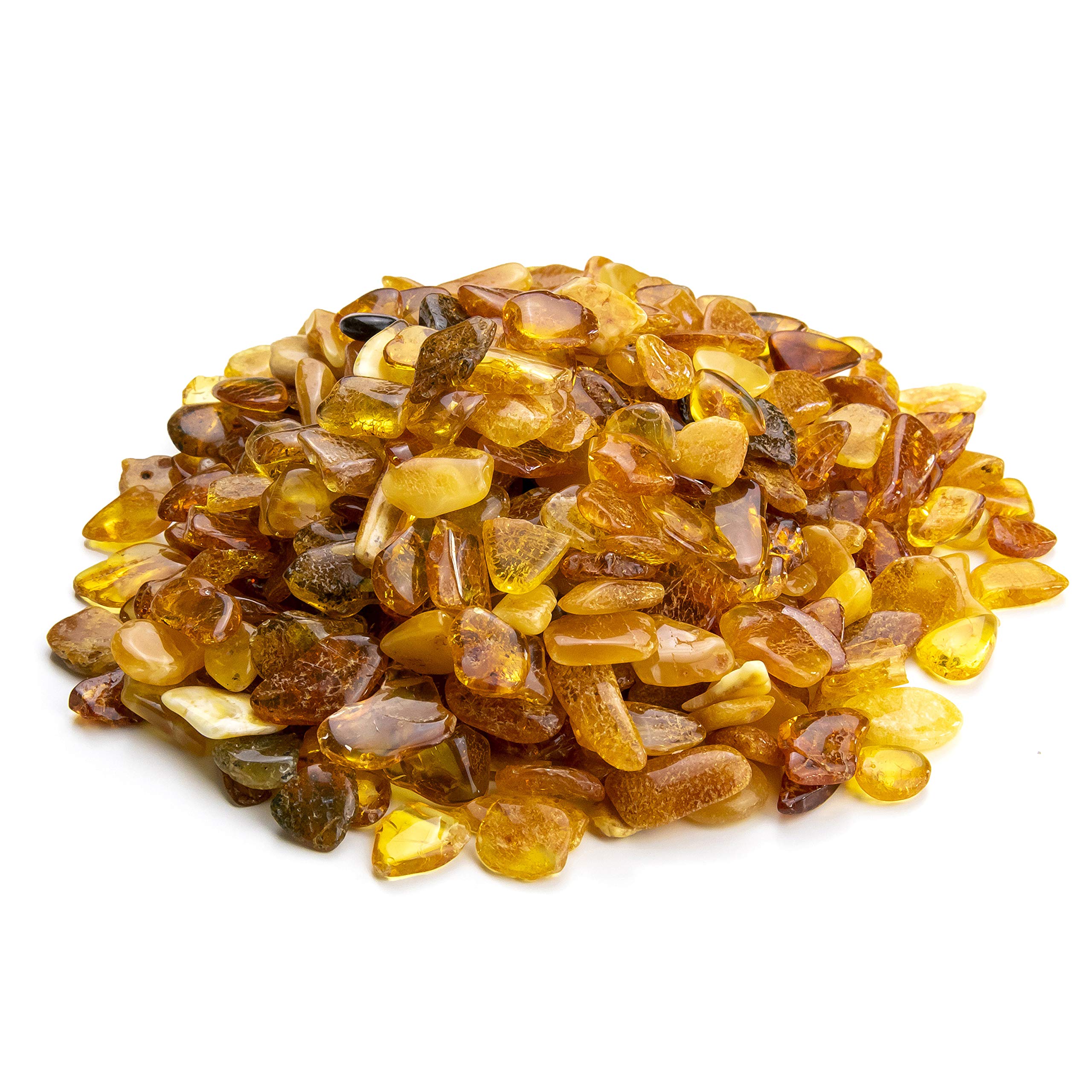 Amber Stones Polished and Raw 100% Natural Baltic Chips Resin Ambar Piedra for DIY Crafting Jewelry and Beading Loose Beads (No Holes) - Amber Culture