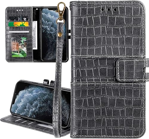 Download Nadoli Cuir Coque pour Samsung Galaxy A10,Crocodile Modèle Luxe Homme Femme Pu Supporter Portefeuille Flip Protecteur Couverture Housse avec Porte-Cartes et Dragonne,Gris PDF