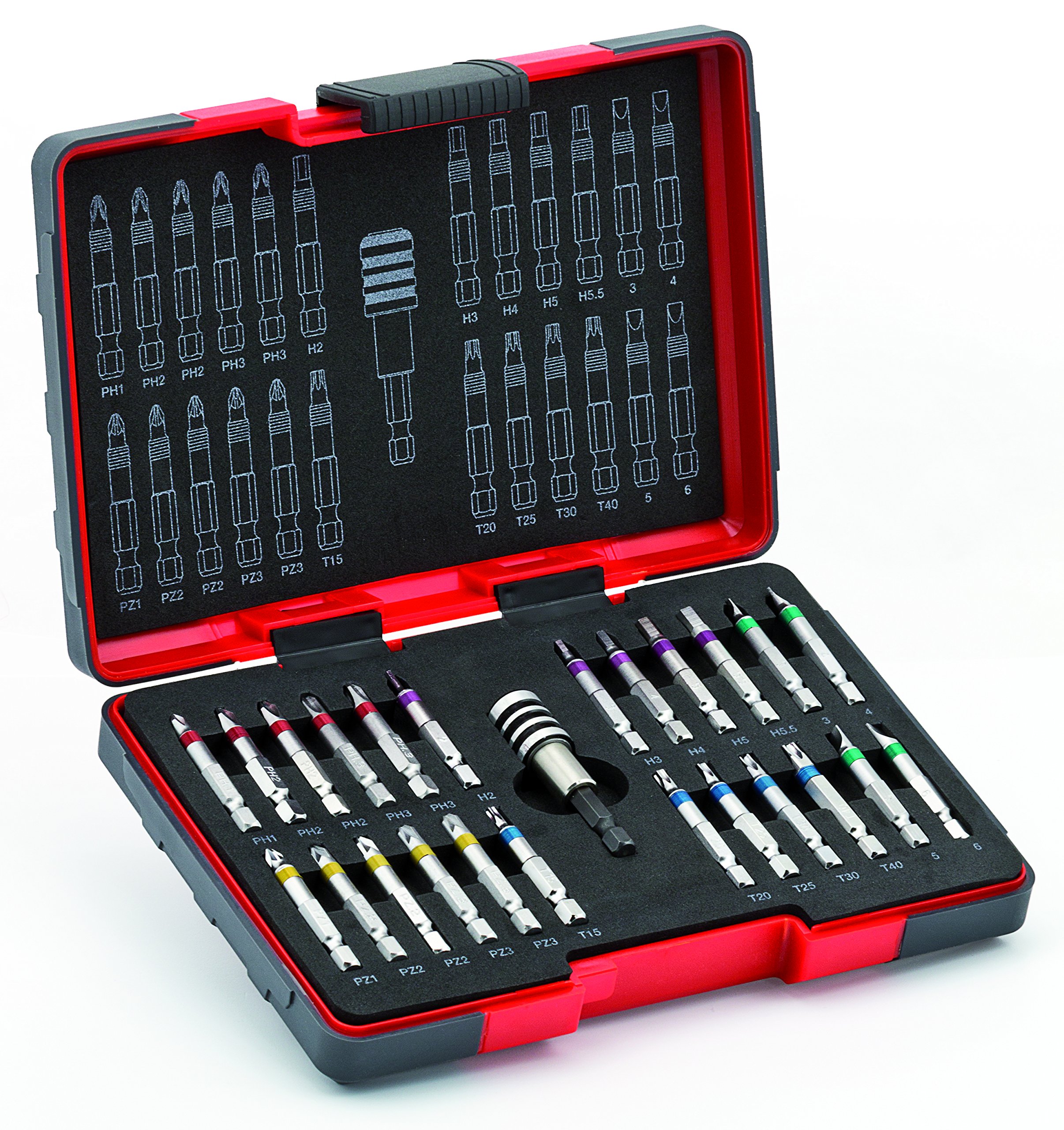 USAG U06640111 - 664 S25 - Assortment with long bits for impact wrenches - 1/4" (25 pcs.)