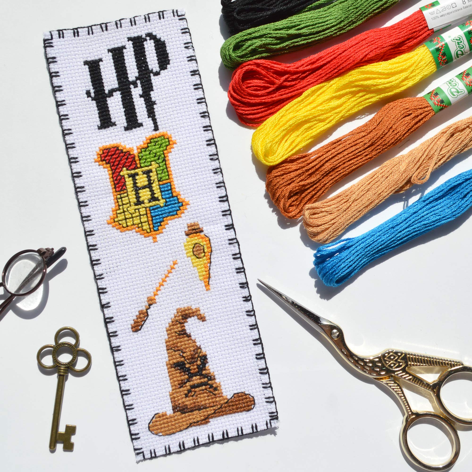 Personalized.Design Cross-Stitch Kit of Bookmark “HP: Hogwarts Sorting Hat”