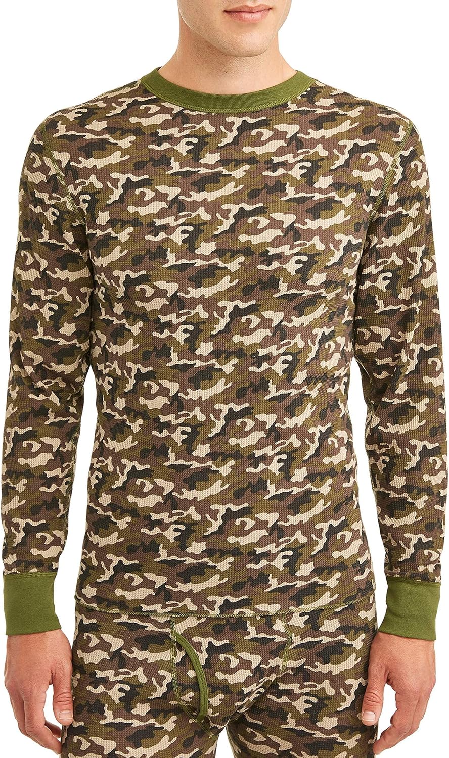 Hanes メンズワッフルニットサーマルクルーネックロングスリーブtシャツfreshiq X 温度テクノロジー オーガニックコットン Tシャツ カットソー 通販 Amazon