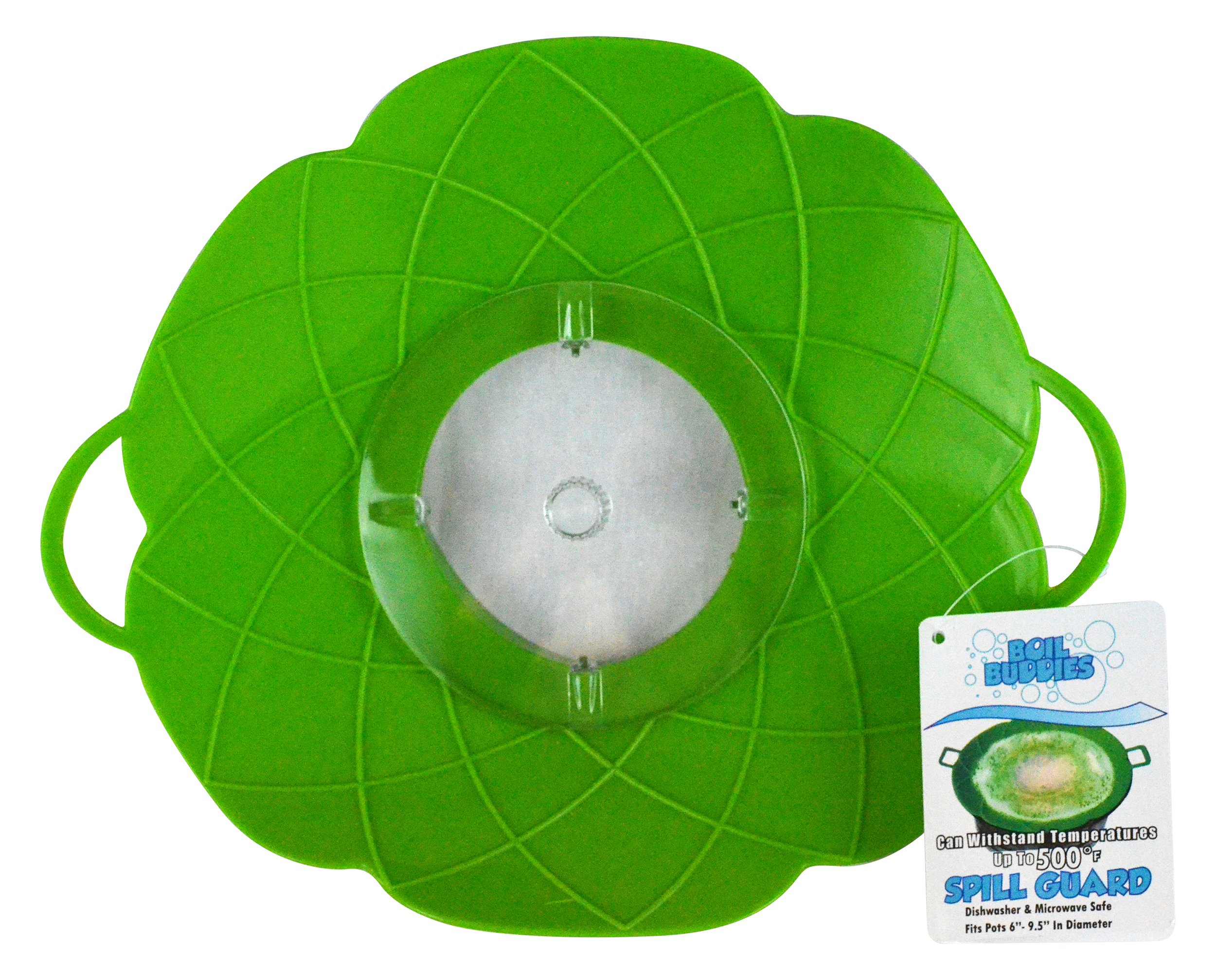 Southern Homewares SH-10081 Buddies Silicone Boil Over Spill Stopper Splatter Guard Pot Pan Lid Cover, 10-Inch, Green, 25.4 cm
