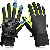 Sukeen Kids Winter Warm Gloves for Boys Girls Windproof PU Cold Weather Gloves Aged 4-14 Anti-Slip Gloves for Cycling Outdoor