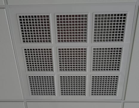 Ceiling Grill Large 595 X 595 Vent Grill Plastic White Fits