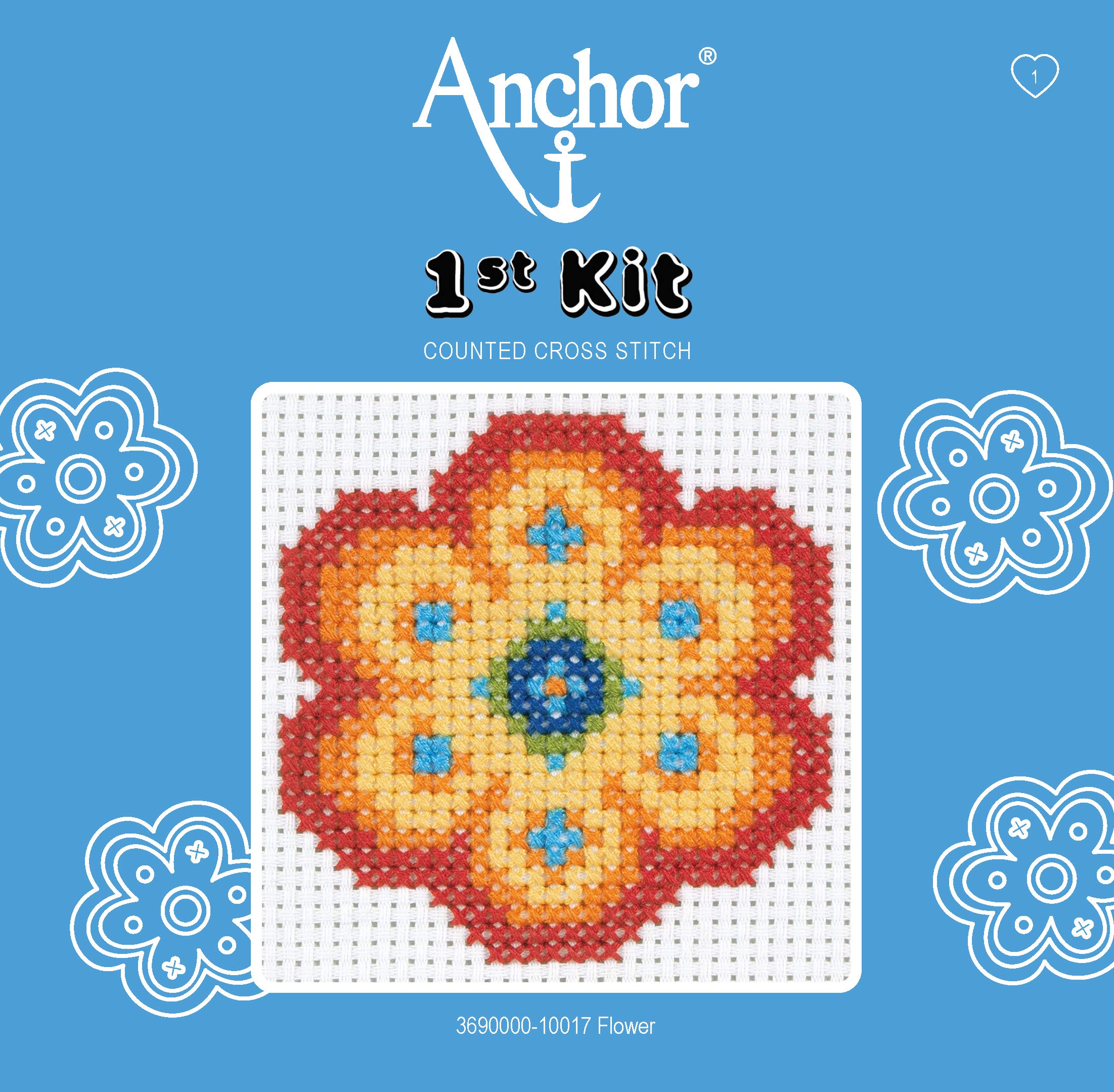 ANCHOR 3690000-10017 1st Kit-Flower, Multi, One, 10 x 10cm