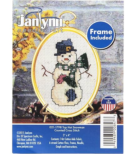 Design Works Crafts All Strung Out Counted Cross Stitch Kit - 5x7 Inch Complete Beginner Kit With Fabric & Floss