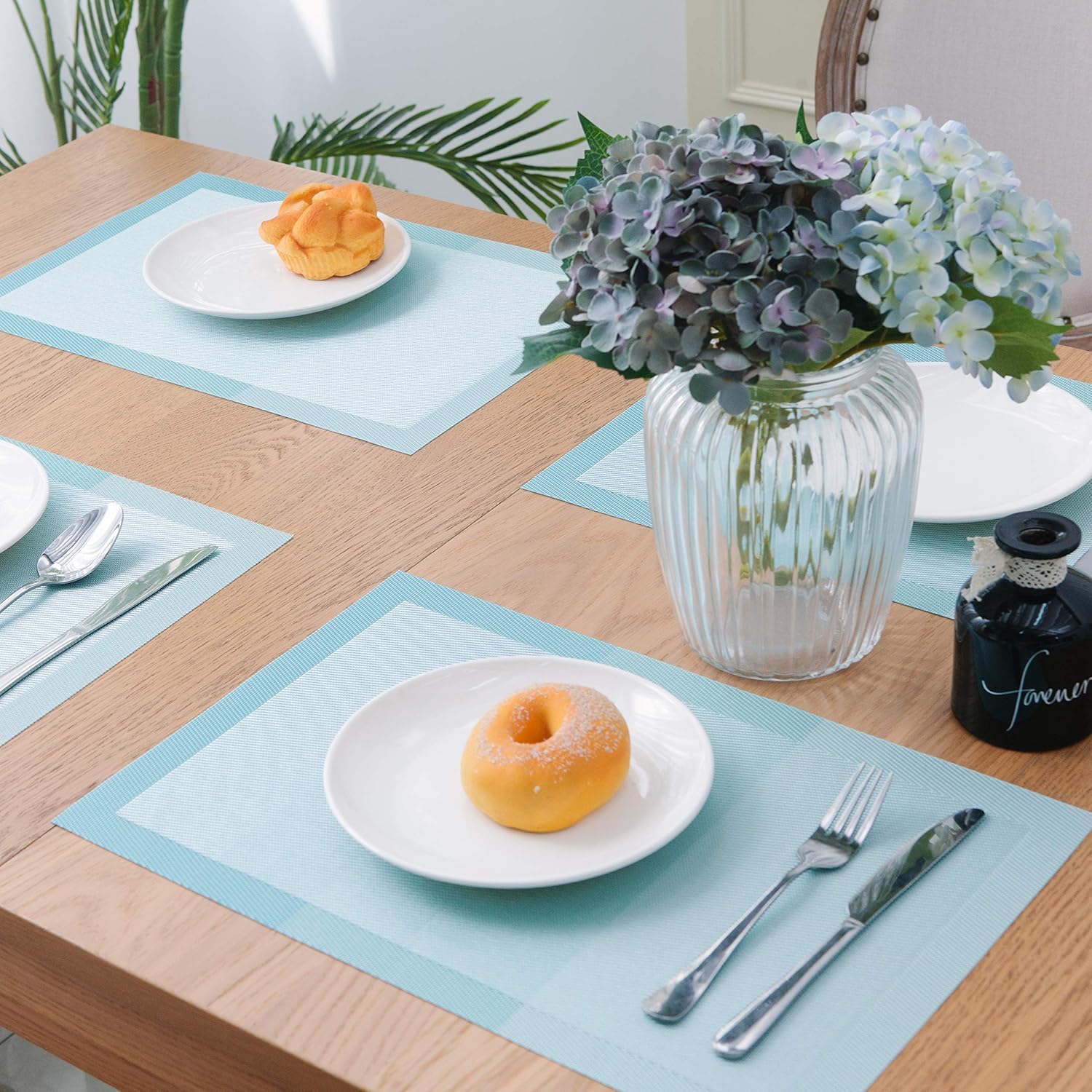 SUNSHINE FASHION Placemats,Placemats for Dining Table,Heat-Resistant Placemats, Washable PVC Table Mats,Kitchen Table mats.Set of 4: Home & Kitchen
