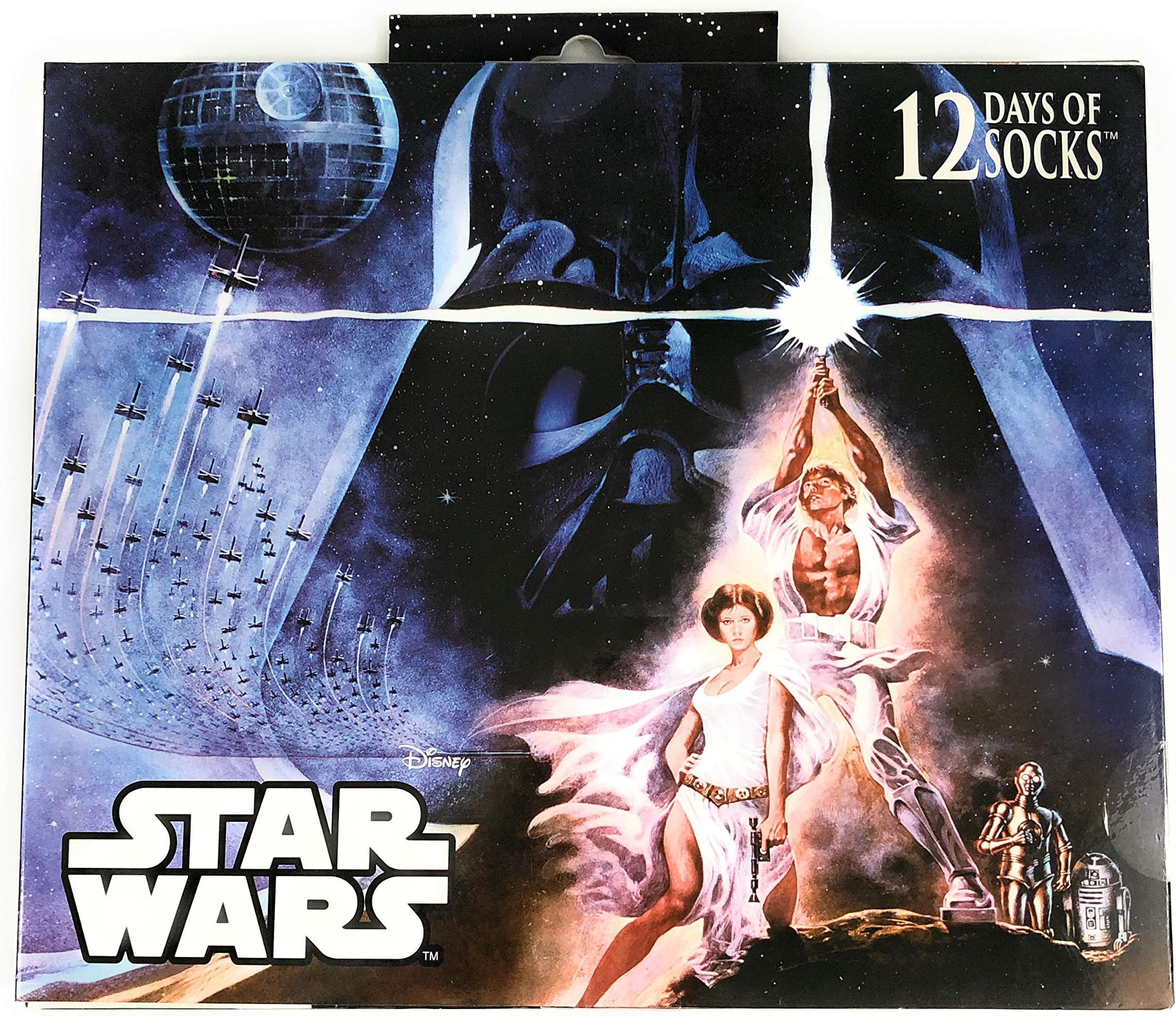 2018 Star Wars 12 Days of Socks Men 6-12 (Crew and Low Cut)