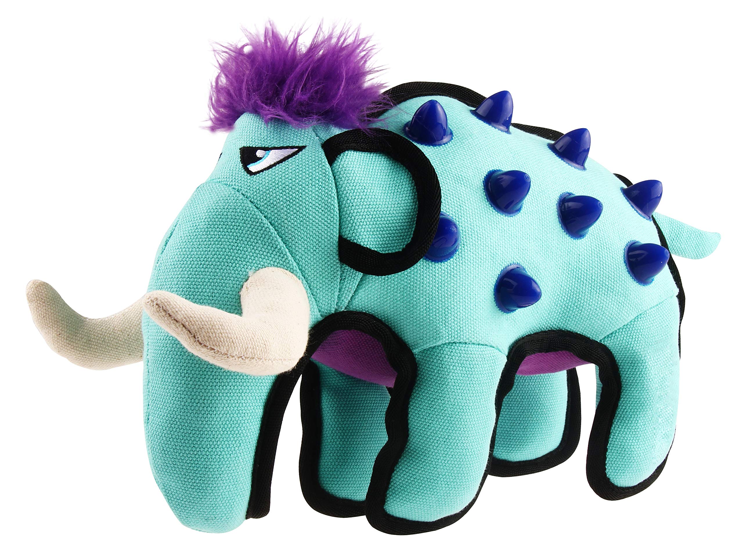 GiGwi Duraspikes Extra Durable Dog Toy Light Blue Elephant Interactive Chew Toy for Tough Chewers