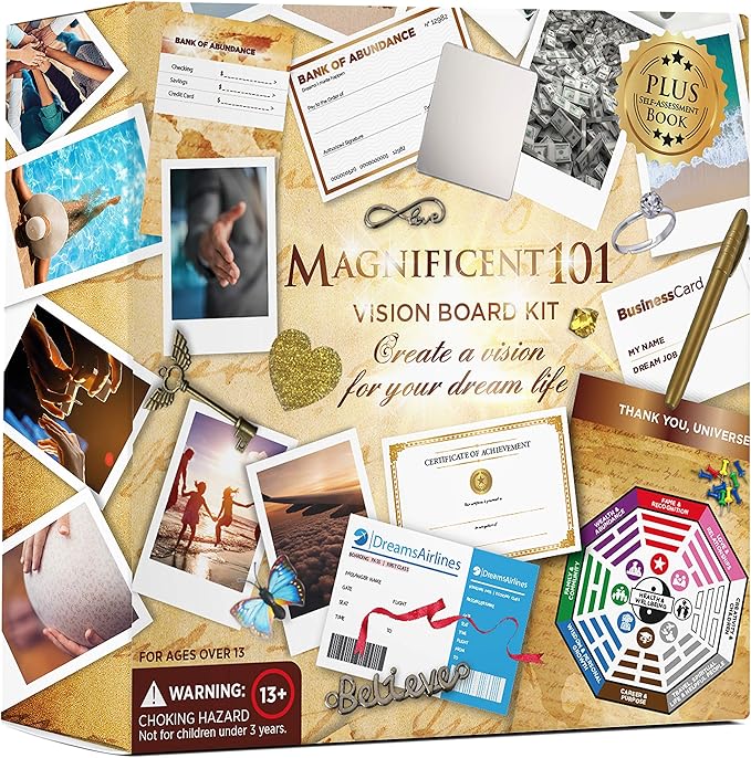 Magnificent101 Vision Board Kit Create a Board of Your Ambitions with