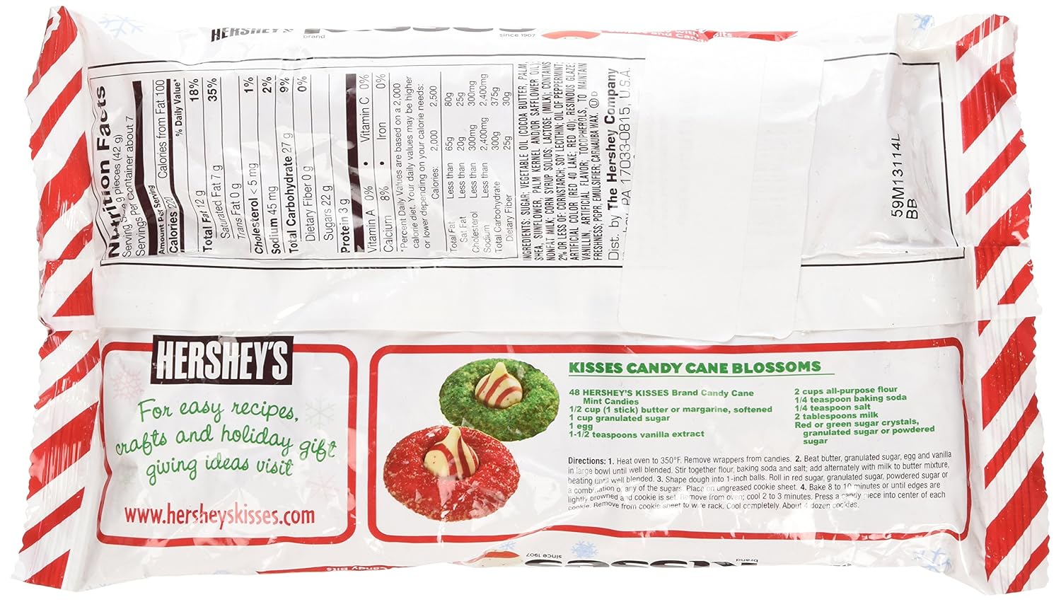 Candy Cane Hershey Kisses Nutrition Info Nutrition Ftempo