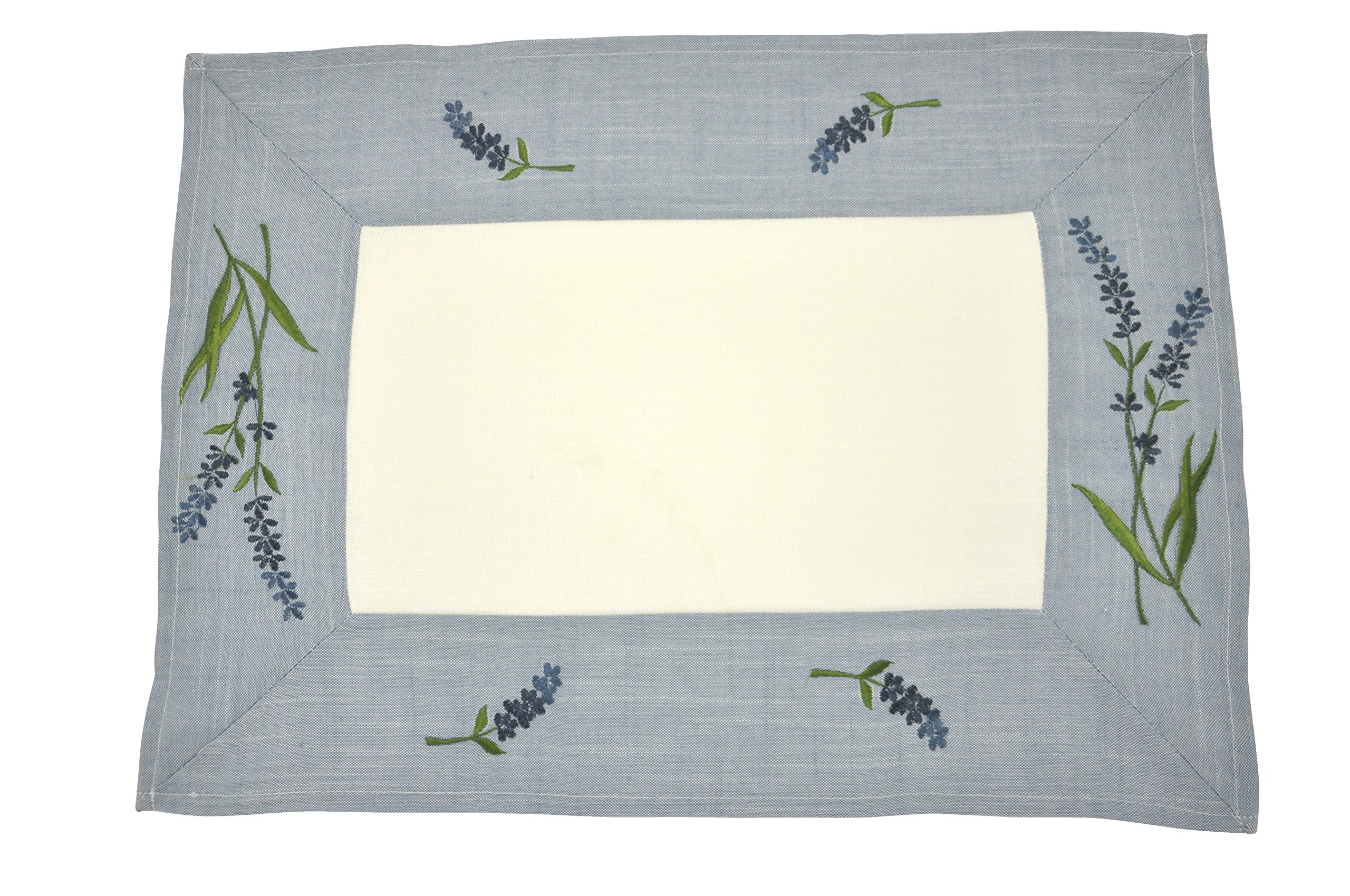 Bellanda Placemat, Polyester, Polyester, weiß, 50 x 35 x 0.5 cm