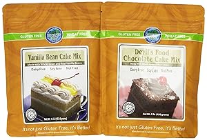 Authentic Foods Vanilla Bean Cake Mix & Devil's Food Chocolate Cake Mix - 2 Pack