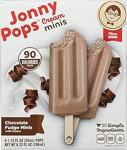 Jonnypops, Mini Chocolate Fudge Bars, 6.75 Ounce