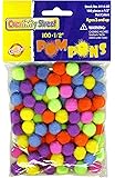 Creativity Street Hot Colors Pom Pons, 0.5-Inch, 100-Pack (AC8114-02)