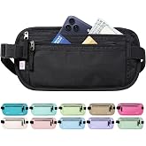 Money Belt Passport Holder Slim Hidden Travel Wallet with RFID Blocking